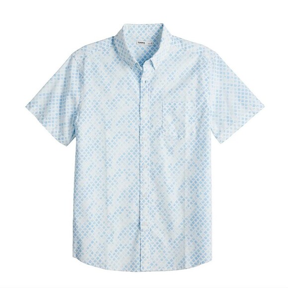 Sonoma Goods For Life Short-Sleeve Perfect Length Button-Down Shirt Size S - Picture 2 of 5